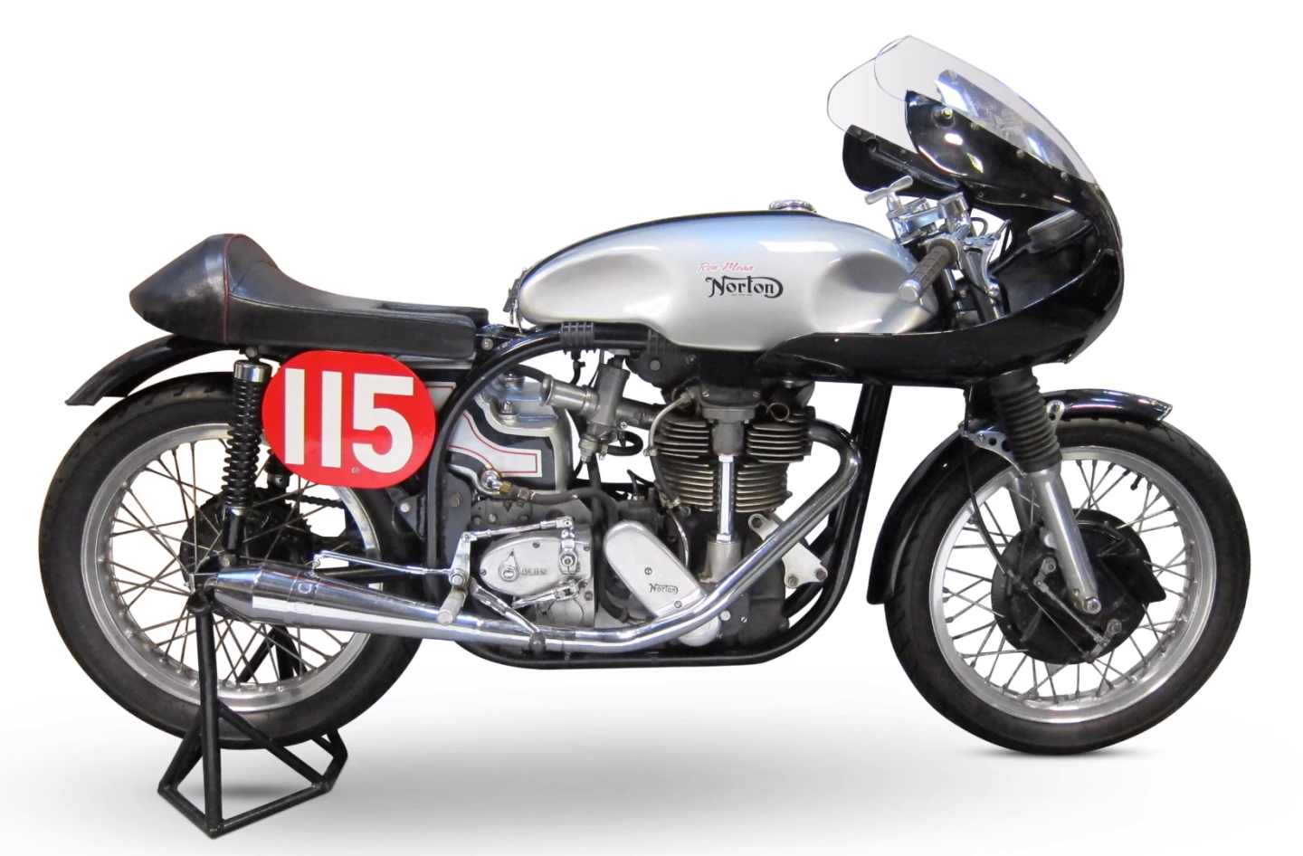 This 1960 Mead Norton 250cc Manx Racing Motorcycle, Lot 177 at Bonhams Autumn Stafford Sale (18-Oct-15) is estimated to sell for between £15,000 and 20,000 ($23,000 and $31,000)