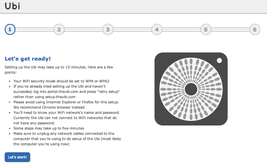 The setup process runs to about half a dozen screens, and is fairly straightforward