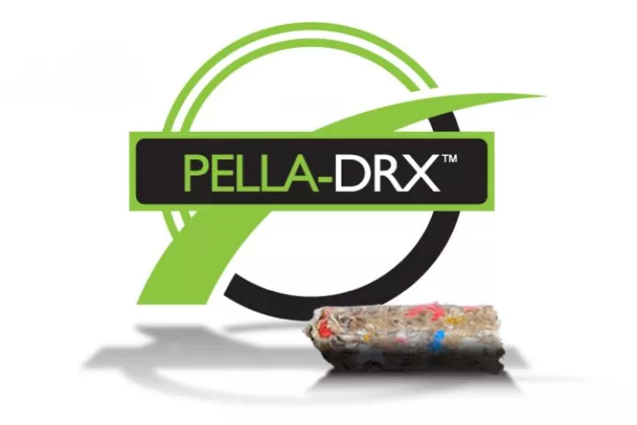 PELLA-DRX is a building material made from medical waste