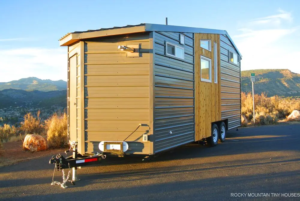 Rocky Mountain Tiny Houses delivered the Wanderlust unfinished