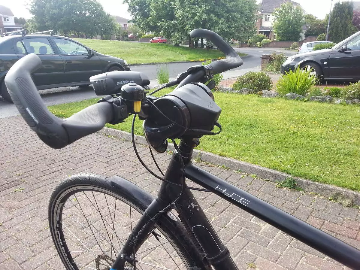 The Loud Bicycle Horn tips the scales at 1.5 lb