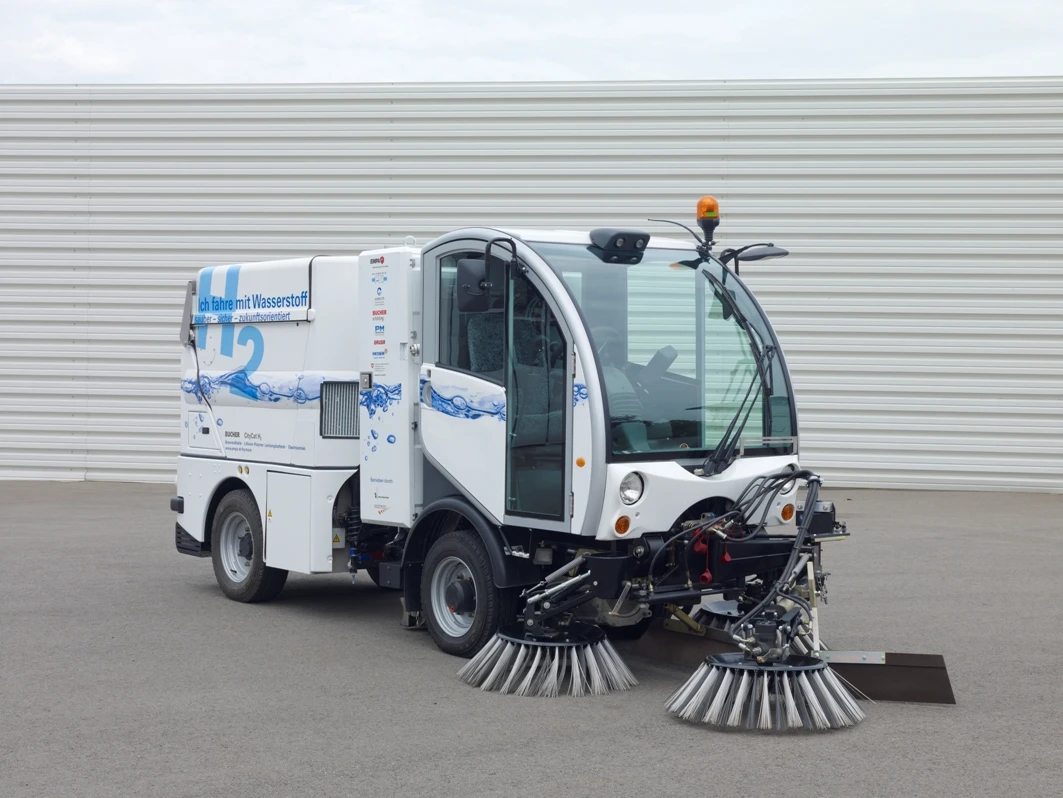 The hydrogen-powered CityCat H2 that is being trialed on the streets of Basel, Switzerland