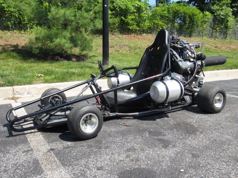 Seth Kettleman's custom-built jet-powered go-kart