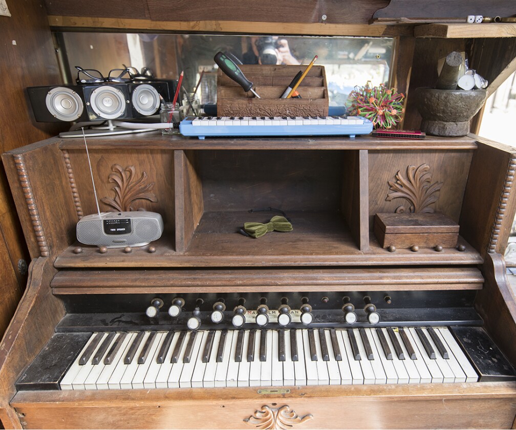 As its name suggests, the Piano Raft includes musical instruments