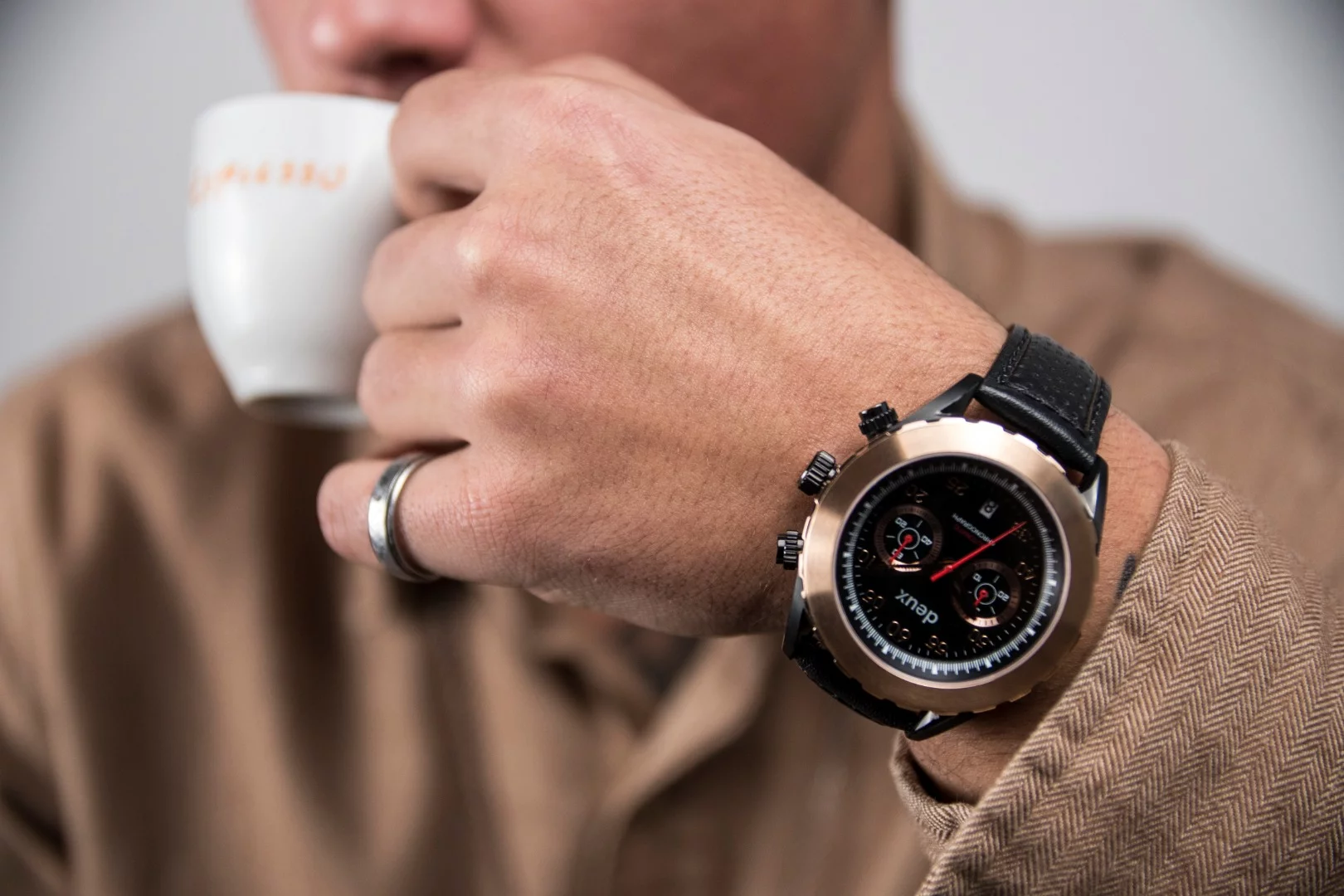 The Deus Collection uses a stainless steel case