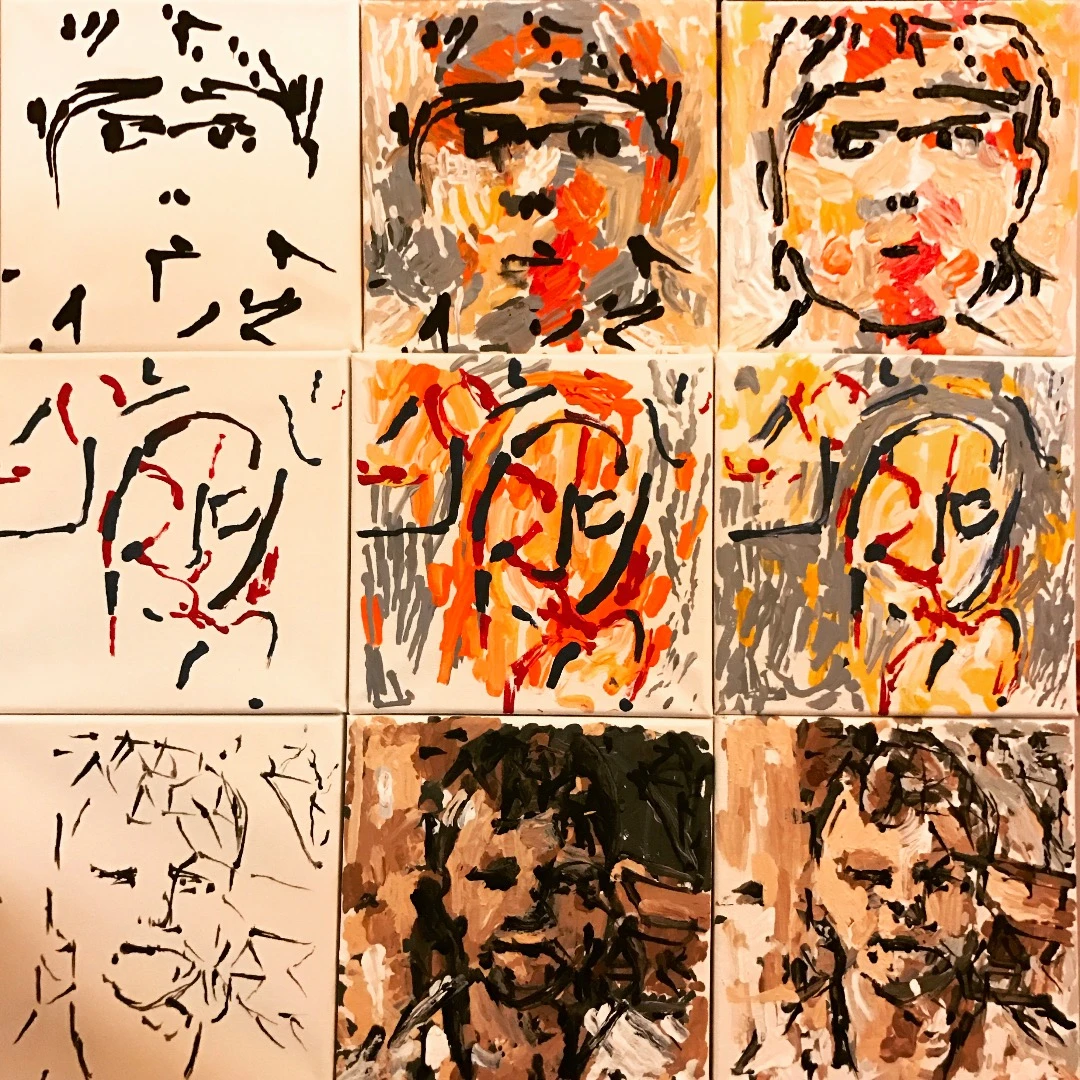 A look at three different iterative stages for three different artworks from CloudPainter