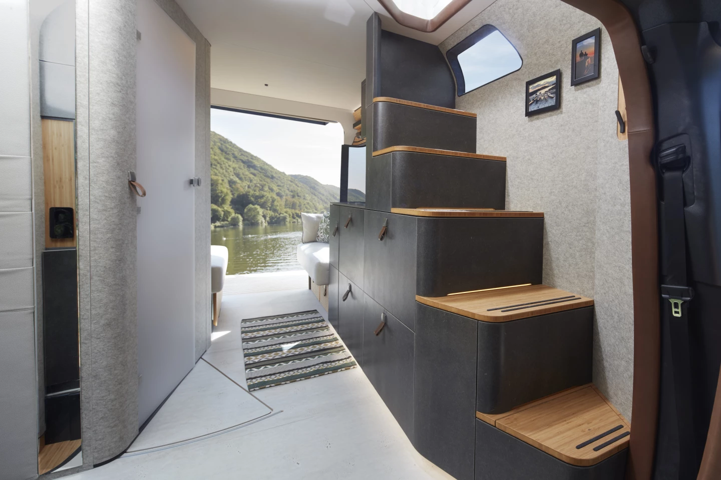 The stairs are one of our favorite features, replacing the ladder with something that feels much more like a home
