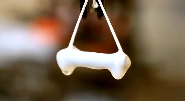 One of the pieces of artificial bone