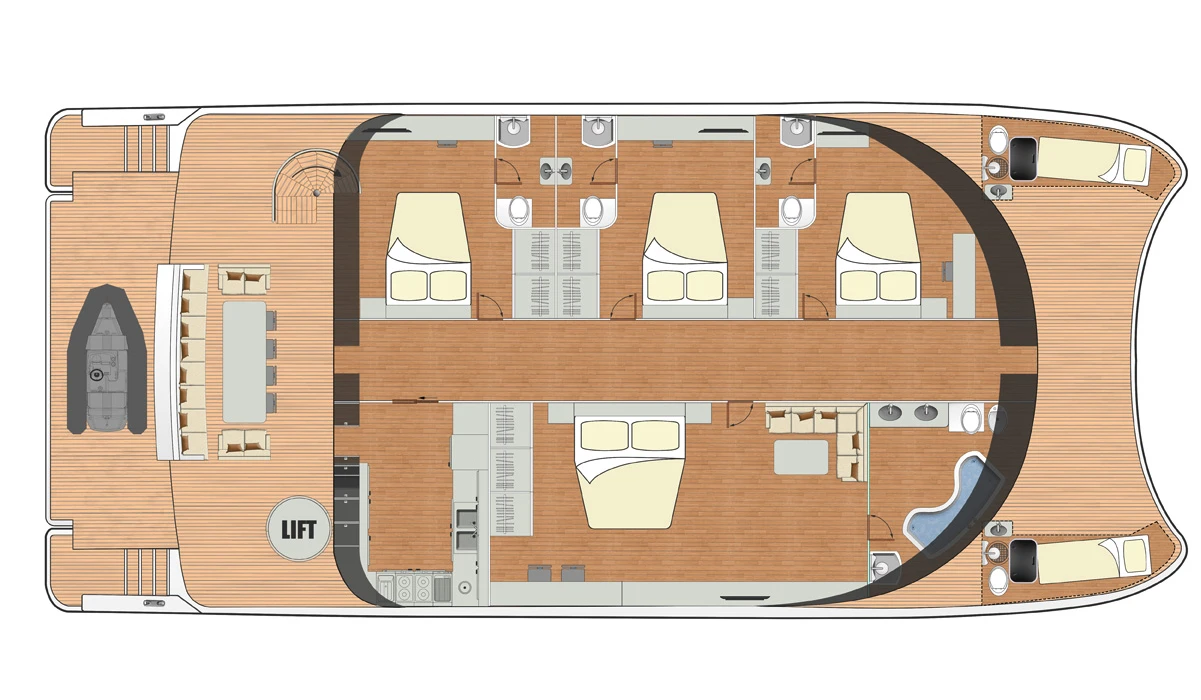 Shipowner deck/cabin plan