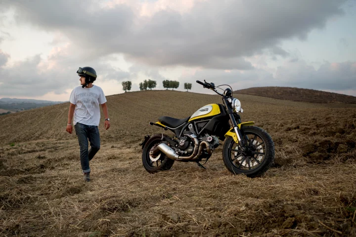 Ducati Scrambler goes great in and around hay