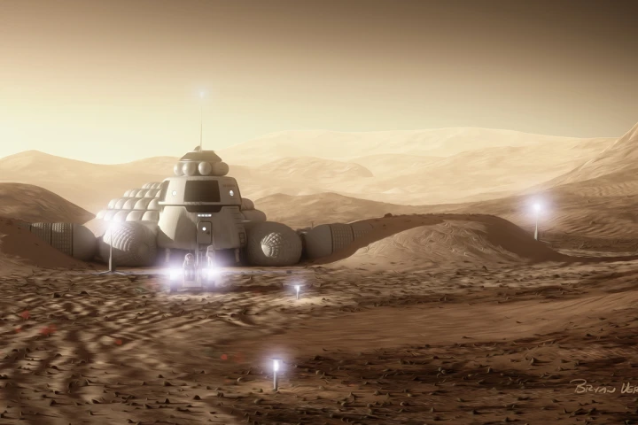 On Earth, every aspect of our homes has been an evolving process for generations whereas on Mars everything will be new and untested (Image: Bryan Versteeg / Spacehabs.com)