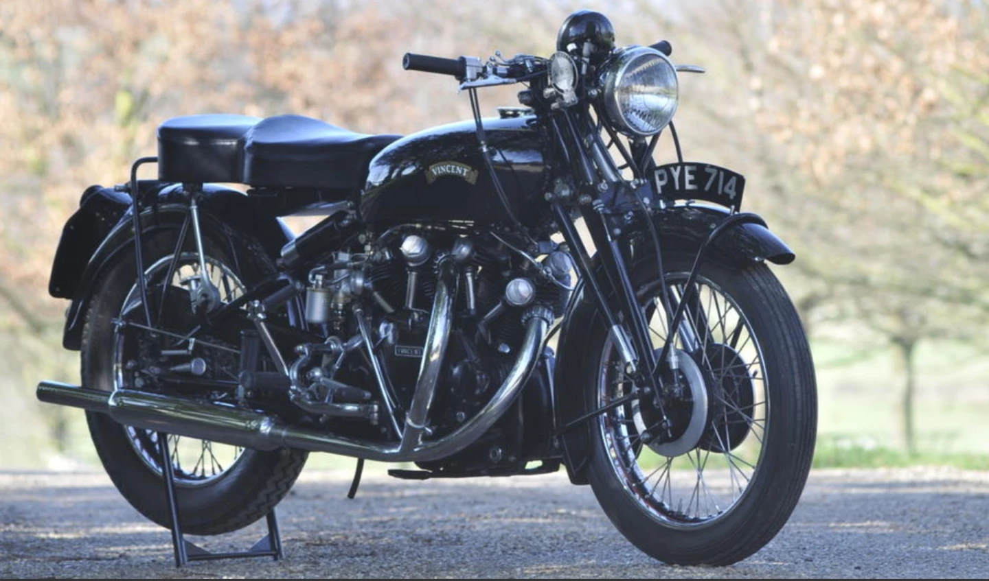 This 1955 Vincent Black Shadow Series C sold for GBP £124,700 (US$202,824) on April 29, 2012 at Bonhams’ Stafford sale.