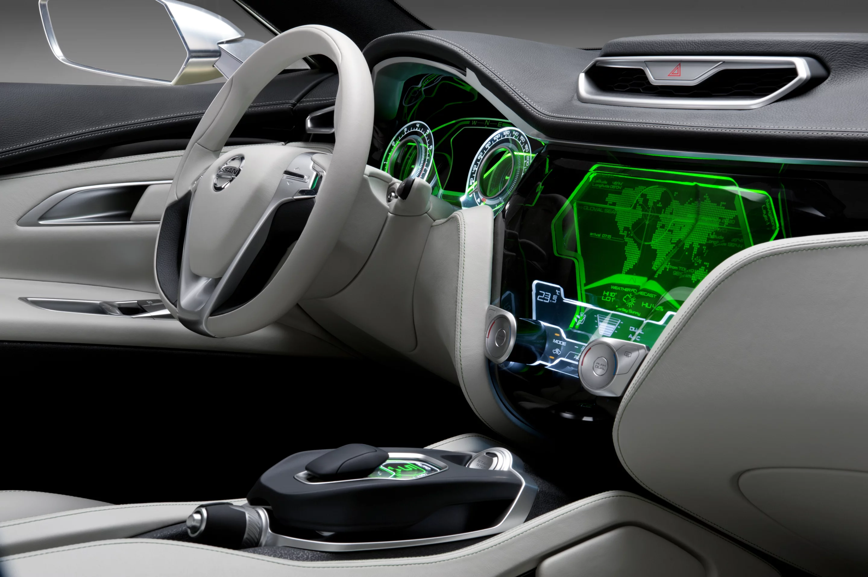 The concept appears to have an advanced infotainment interface