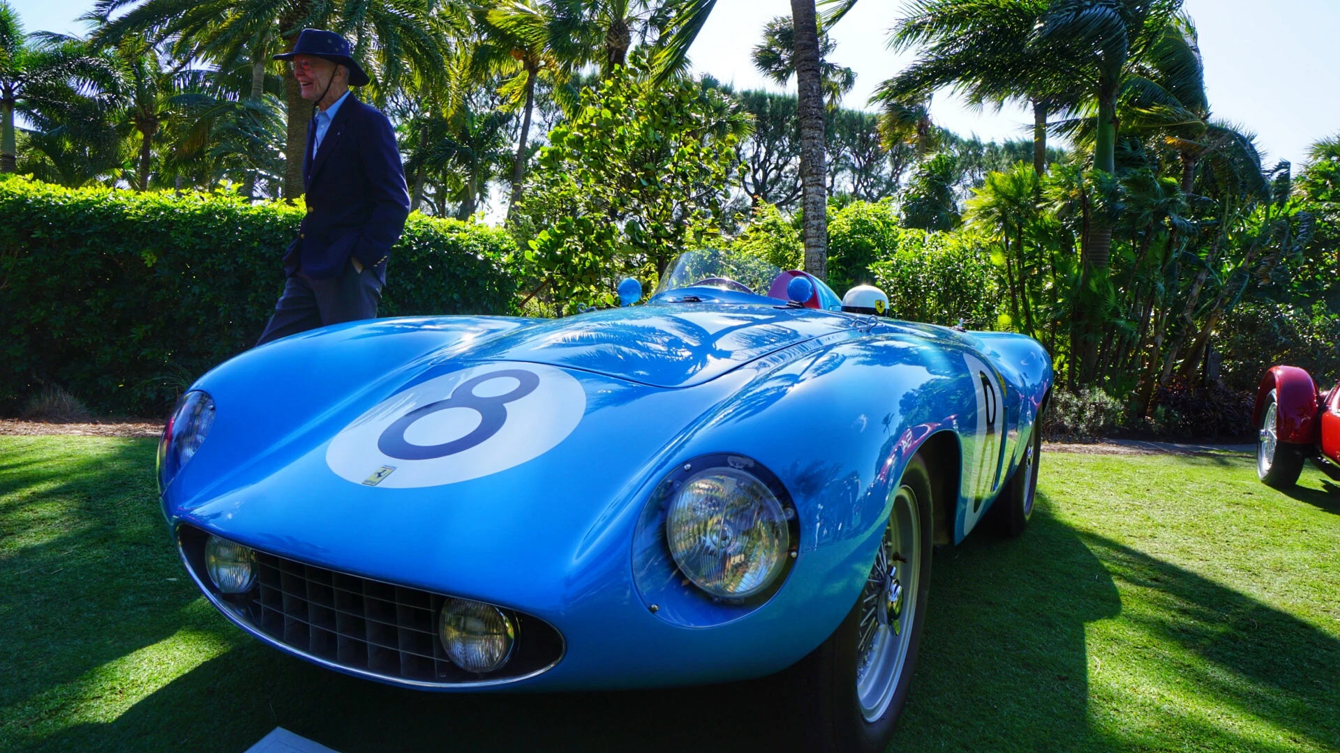Robert Philips and the 1955 500 Mondial Spyder he has owned (and raced) since 1960. Deemed a 100 point car at the 50th Anniversary national Ferrari meet, its wins include Best In Show at Cavallino Classic, and first in class at Pebble Beach.