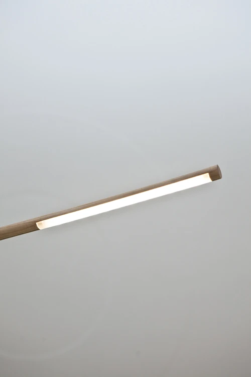 According to Mocoloco, the rods have a strip of brass running along their lengths. When these touch, the circuit is completed and the LEDs turn on (Photo: Mieke Meijer)