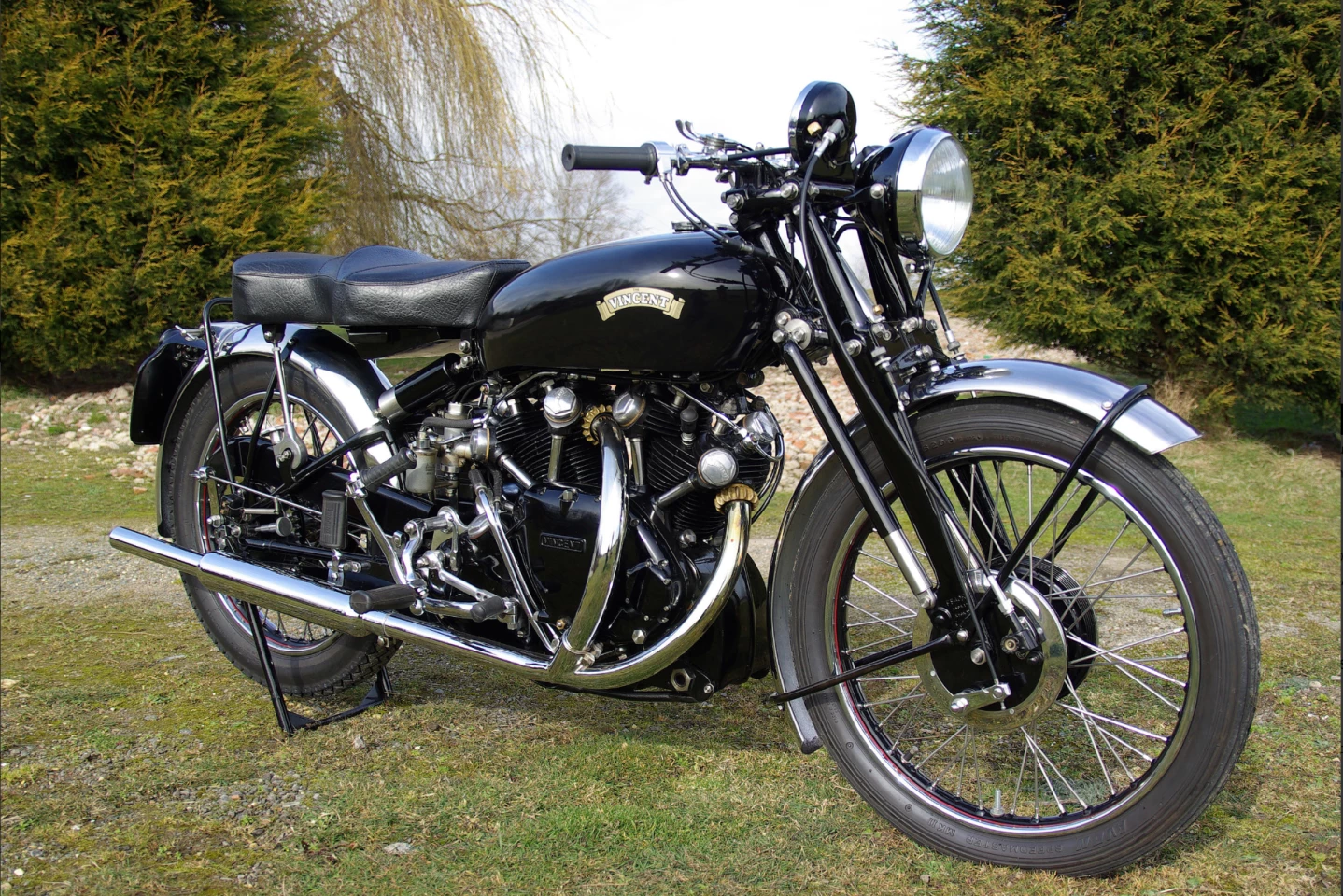 With only three owners from new at the time of sale, this is a totally genuine all-matching-numbers 1953 Vincent Black Shadow with known history from new and several subsequent concours wins to its credit. It sold for GBP£58,700 ($116,402) at Bonhams' Staffordshire sale in April, 2008.