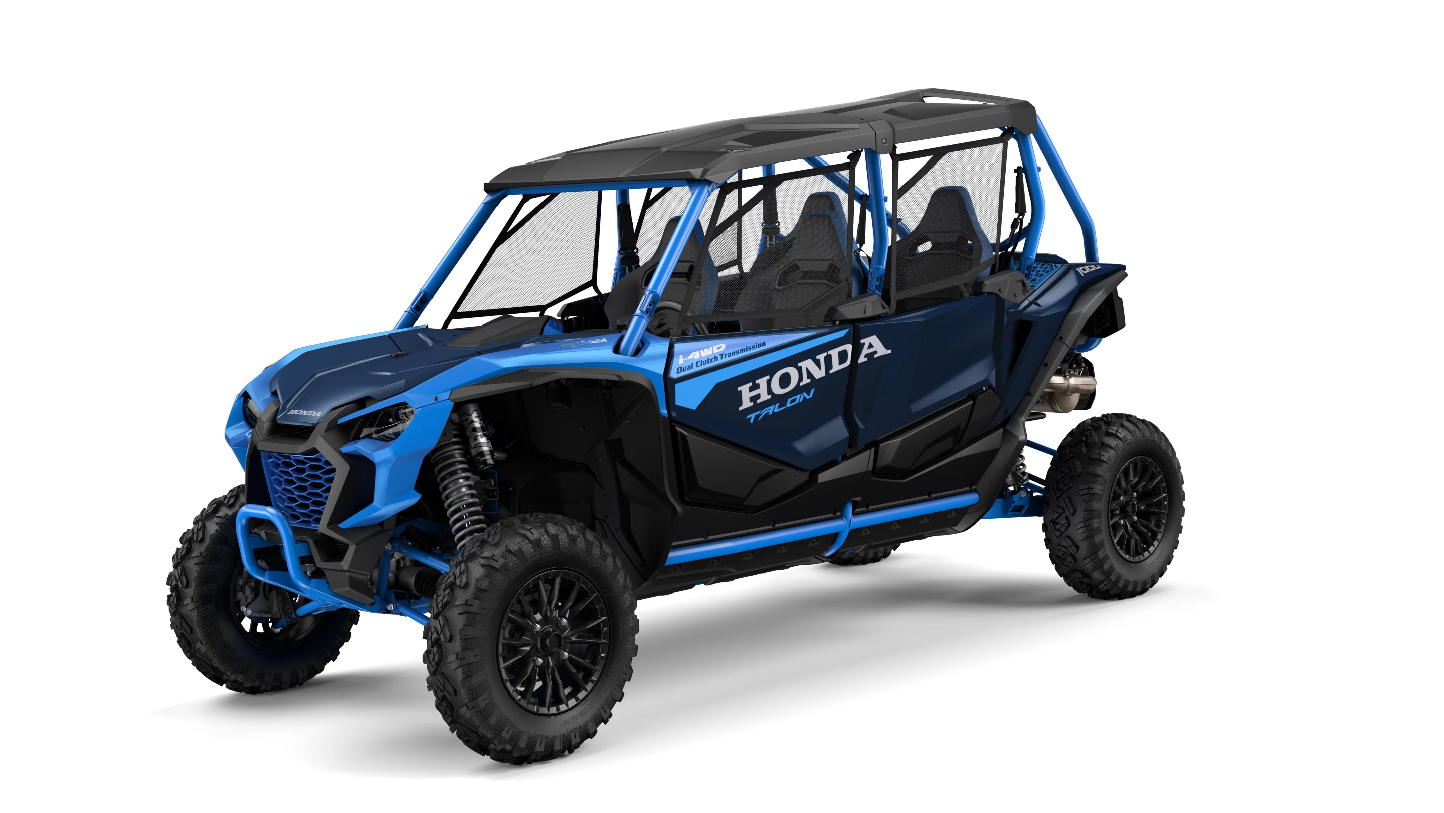 The 2023 Honda Talon 1000X-4 Fox Live Valve is smaller in length and width than its 1000R sibling, but includes similar suspension upgrades for comfort and capability