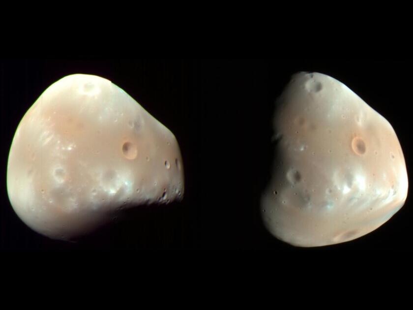 The Martian moon Deimos, as captured by the Mars Reconnaissance Orbiter in February 2009