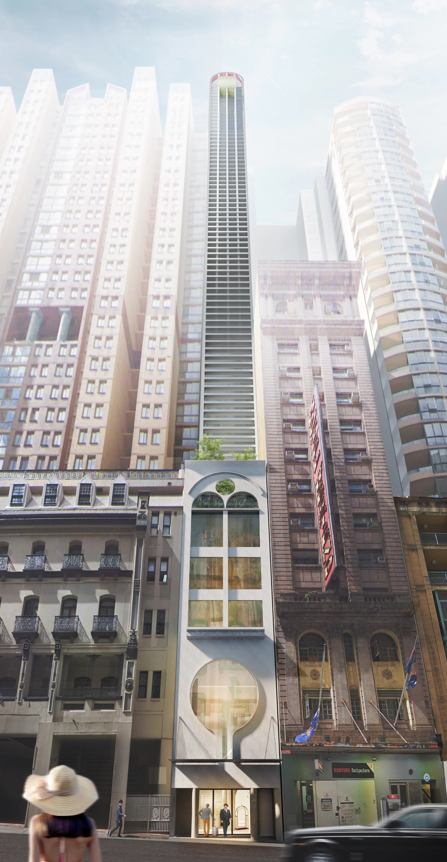 The Pencil Tower Hotel would serve as a boutique hotel and host six rooms per floor