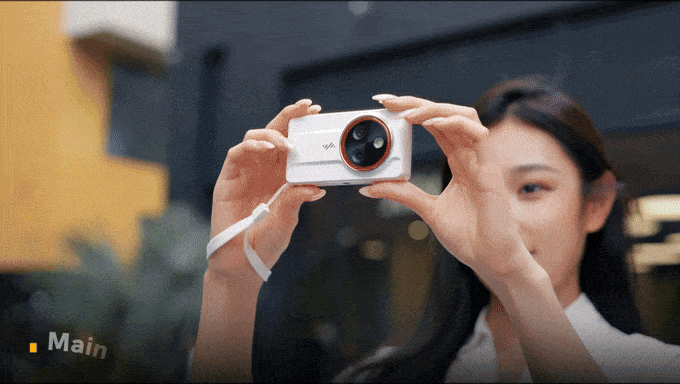 The triple-lens setup pairs a 4K main camera with dual 1080p wide-angle and front-facing lenses for flexible shooting