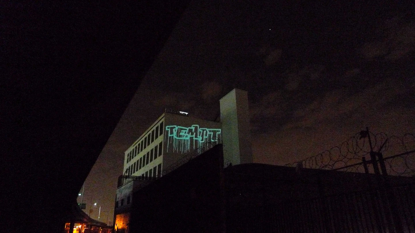 Eyewriter 'tags' buildings via projections created in real time from Tony's hospital bed