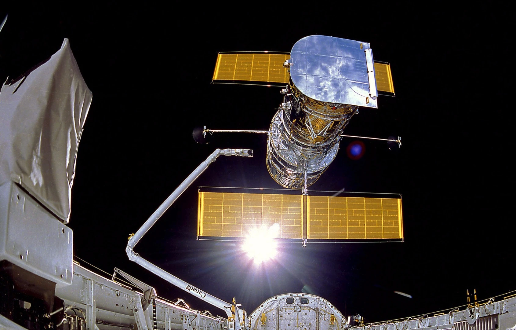 The Hubble being launched in 1990