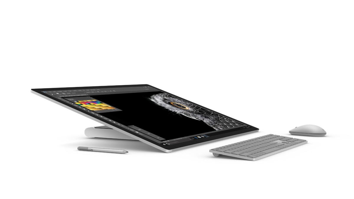 The Surface Studio inclined into Studio Mode