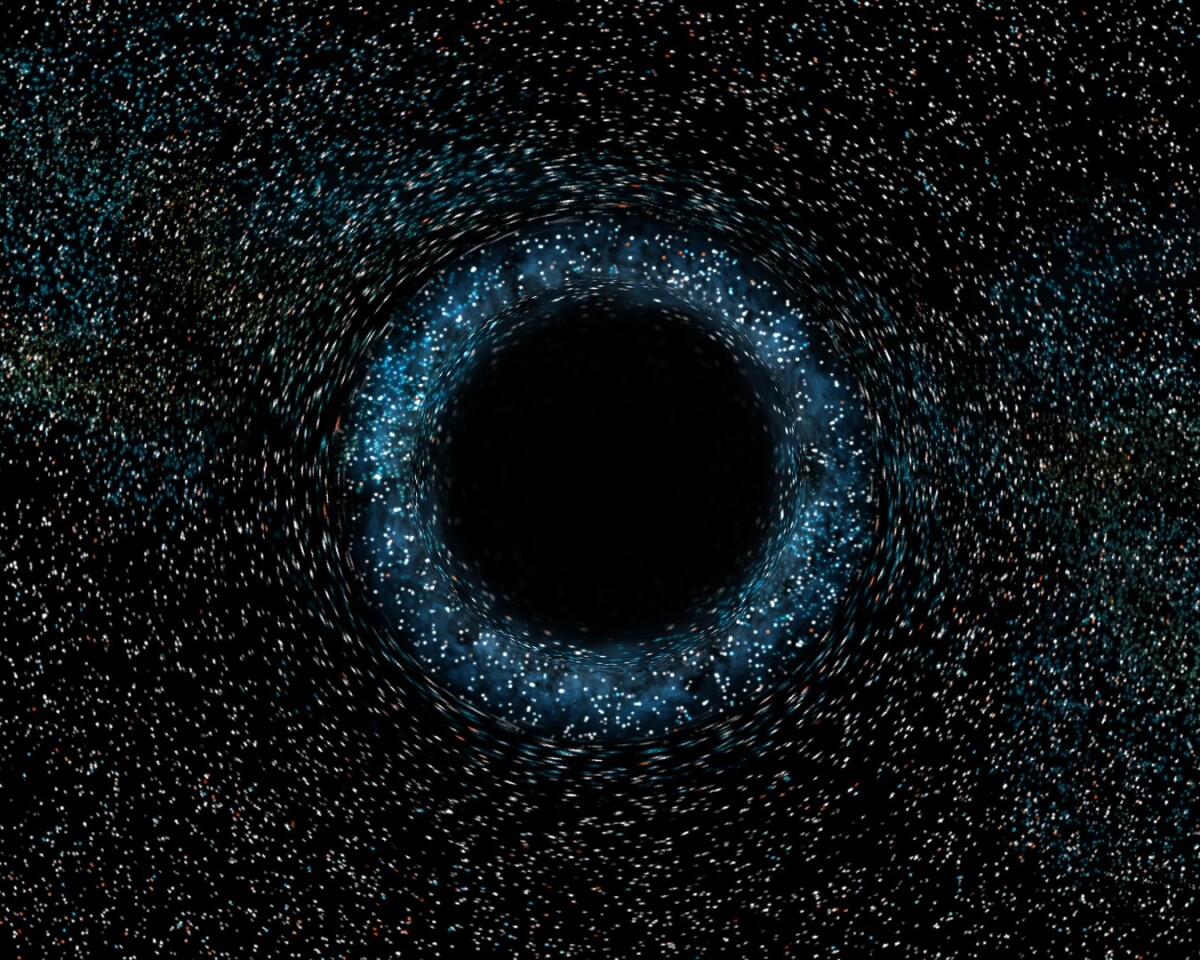 Sometimes rather than birthing new stars, black holes like the one seen here, can form from the collapse of the giant stellar furnaces. Such gravitational sink holes are called stellar-mass black holes.