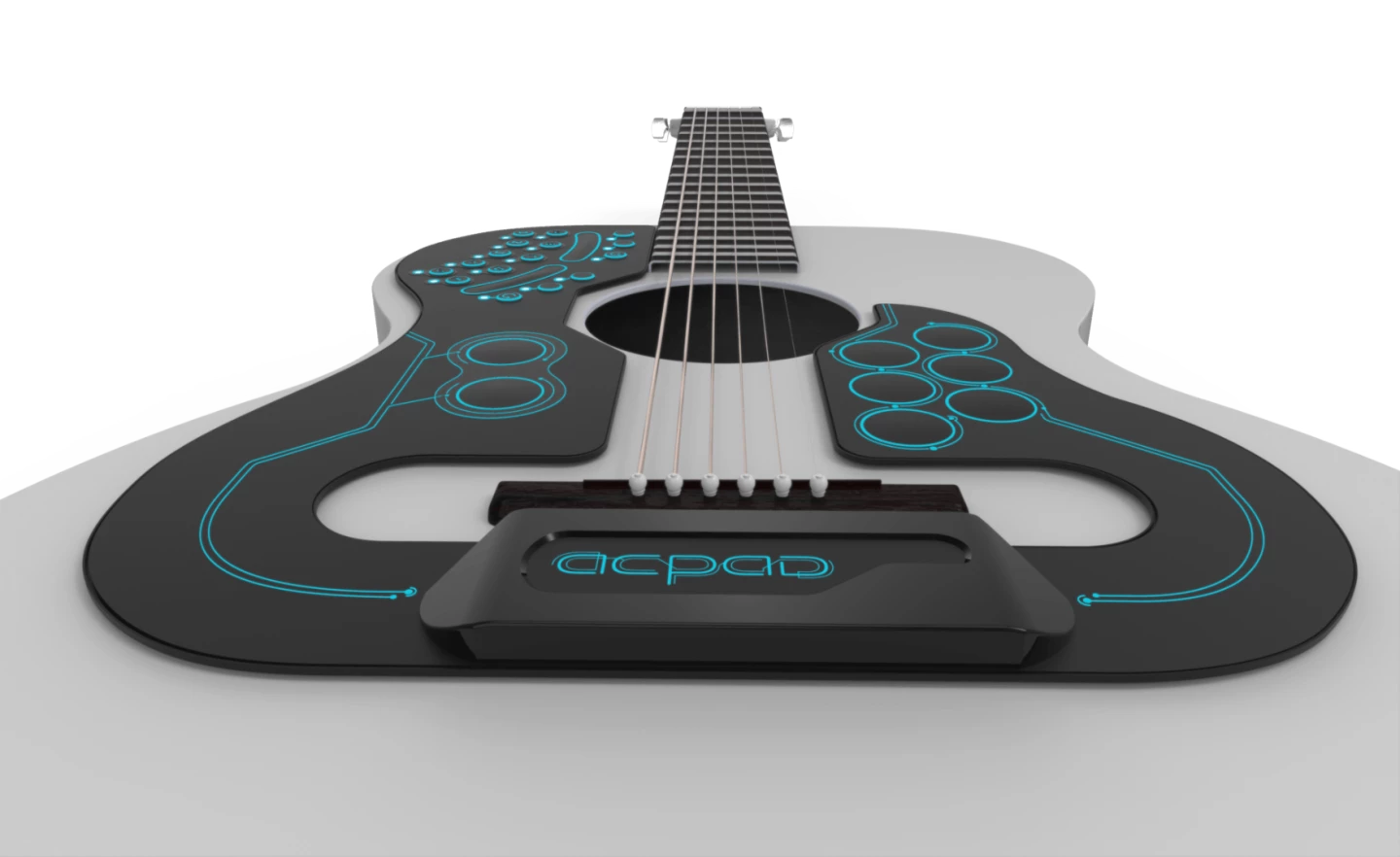 The Acpad adds digital music-making possibilities to an acoustic guitar