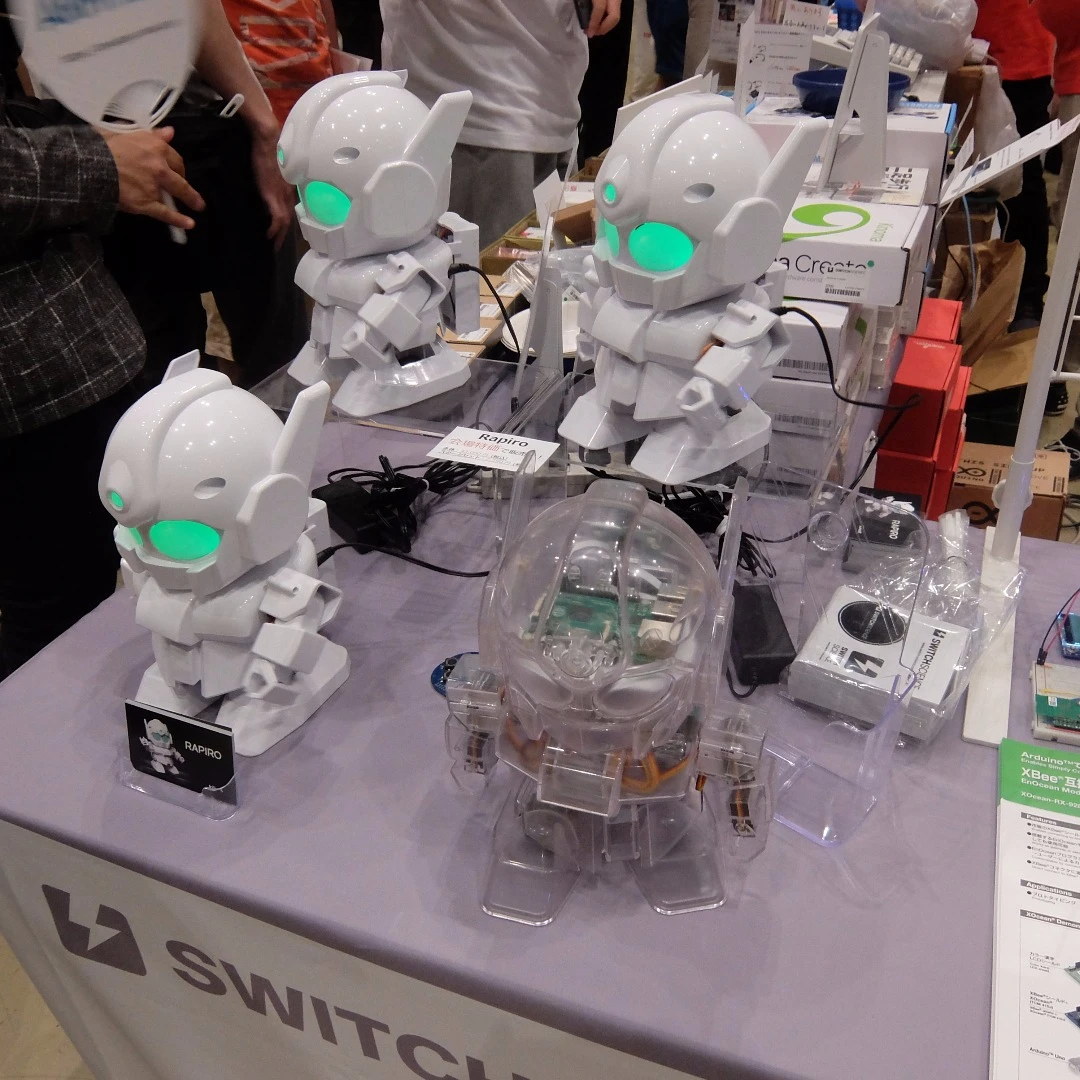 These small robots are DIY RAPIRO`s that run on Raspberry Pi