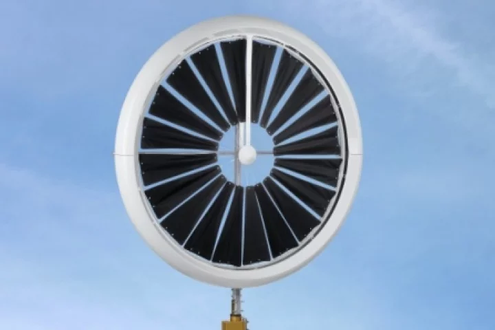 The Honeywell Windgate wind turbine from EarthTronics measures less than 6 feet (1.8m) across and weighs less than 95lbs (43kg)