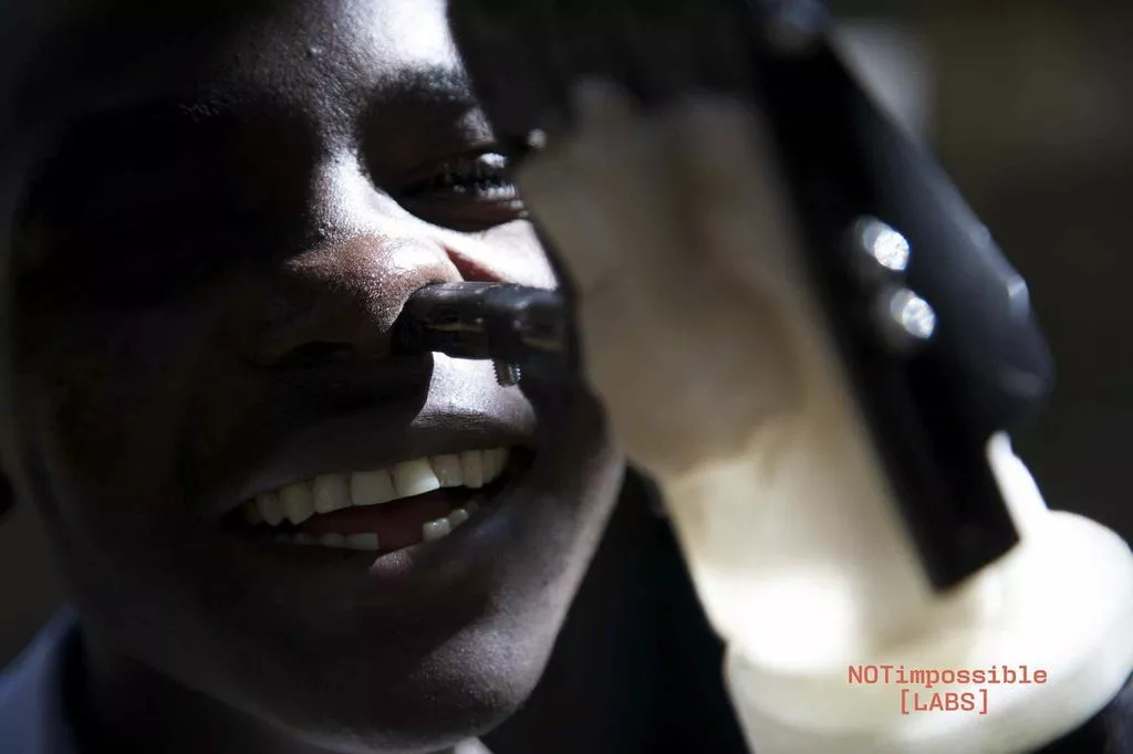 The 3D printed prosthetic hand enabled Daniel to feed himself for the first time in two years (he ate three brownies)
