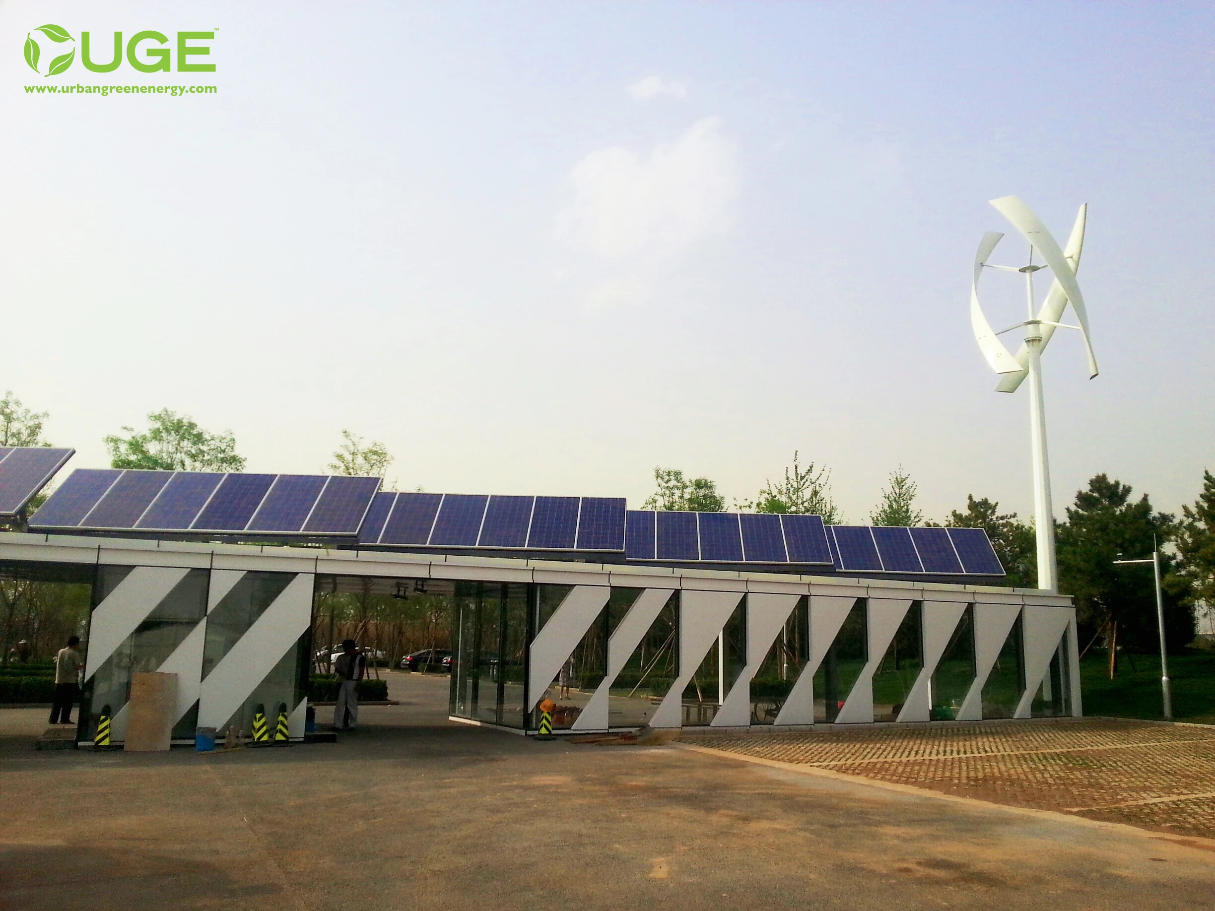 Urban Green Energy (UGE) has unveiled its newest mid-range wind turbine, the VisionAIR, which replaces the former 4K model and features improved airfoils to provide greater efficiency at moderate wind speeds