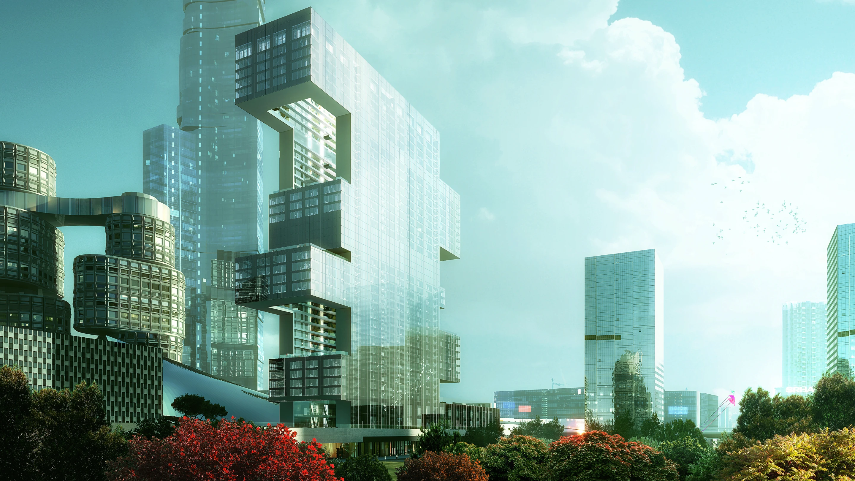 REX's "Project R6," also known as Yongsan Tower, is a striking residential tower design commissioned by Dreamhub for its re-imagining of Seoul's Yongsan district