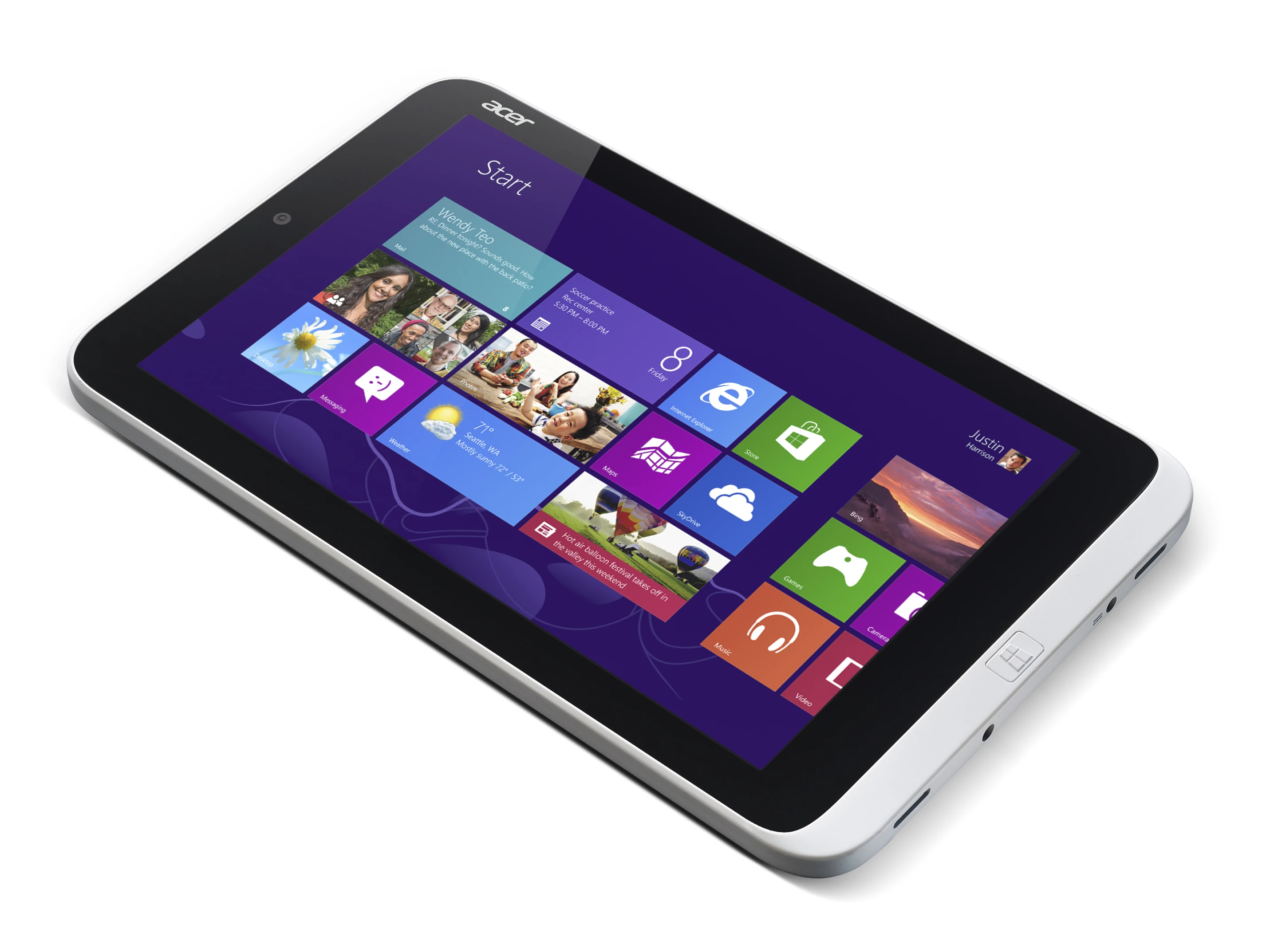 In addition to running the full version of Windows 8, the tablet also comes with Microsoft Office Home & Student 2013 pre-installed at no extra cost