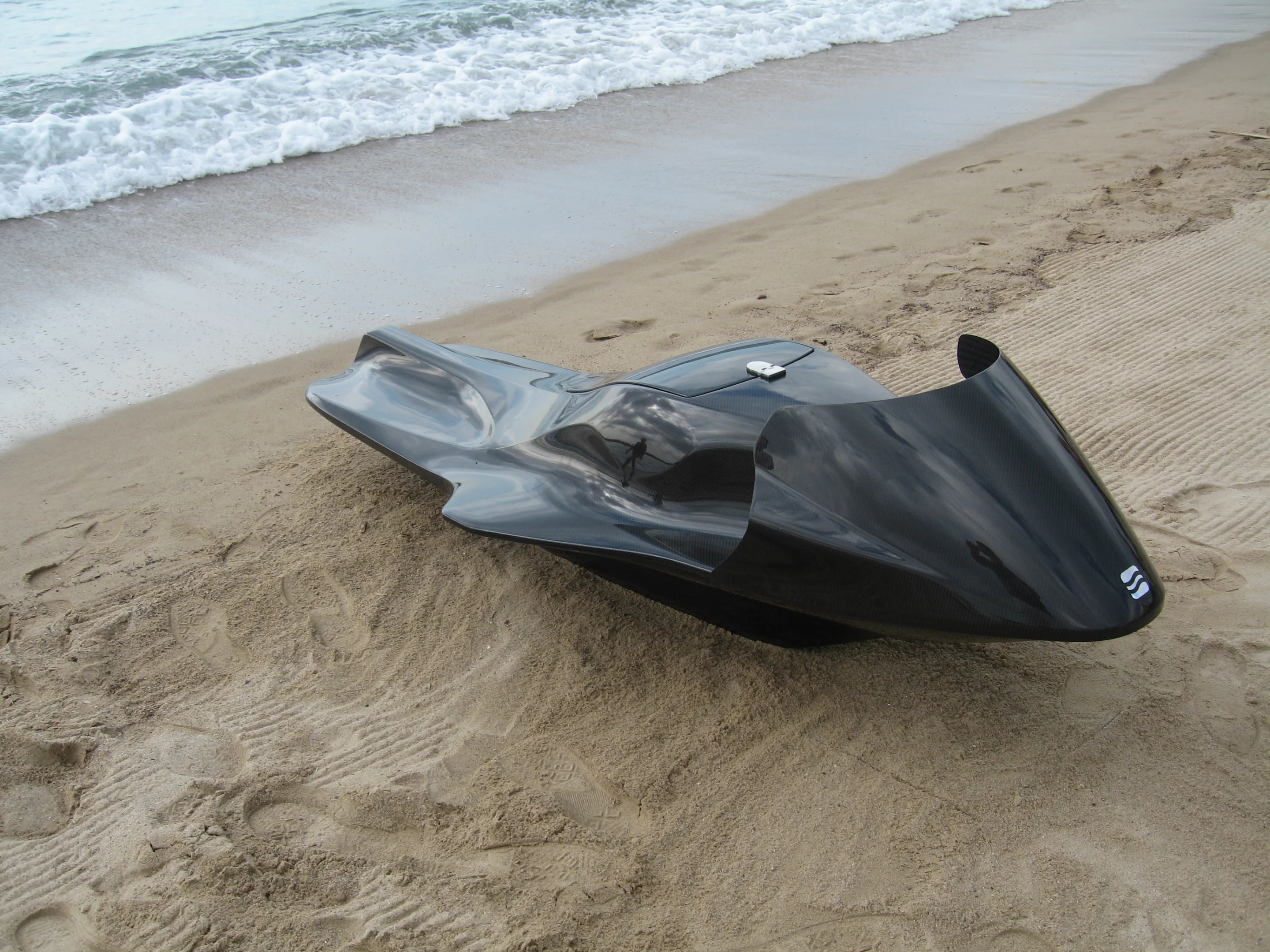 The EXO is an electric personal watercraft, which riders lie on in a prone position