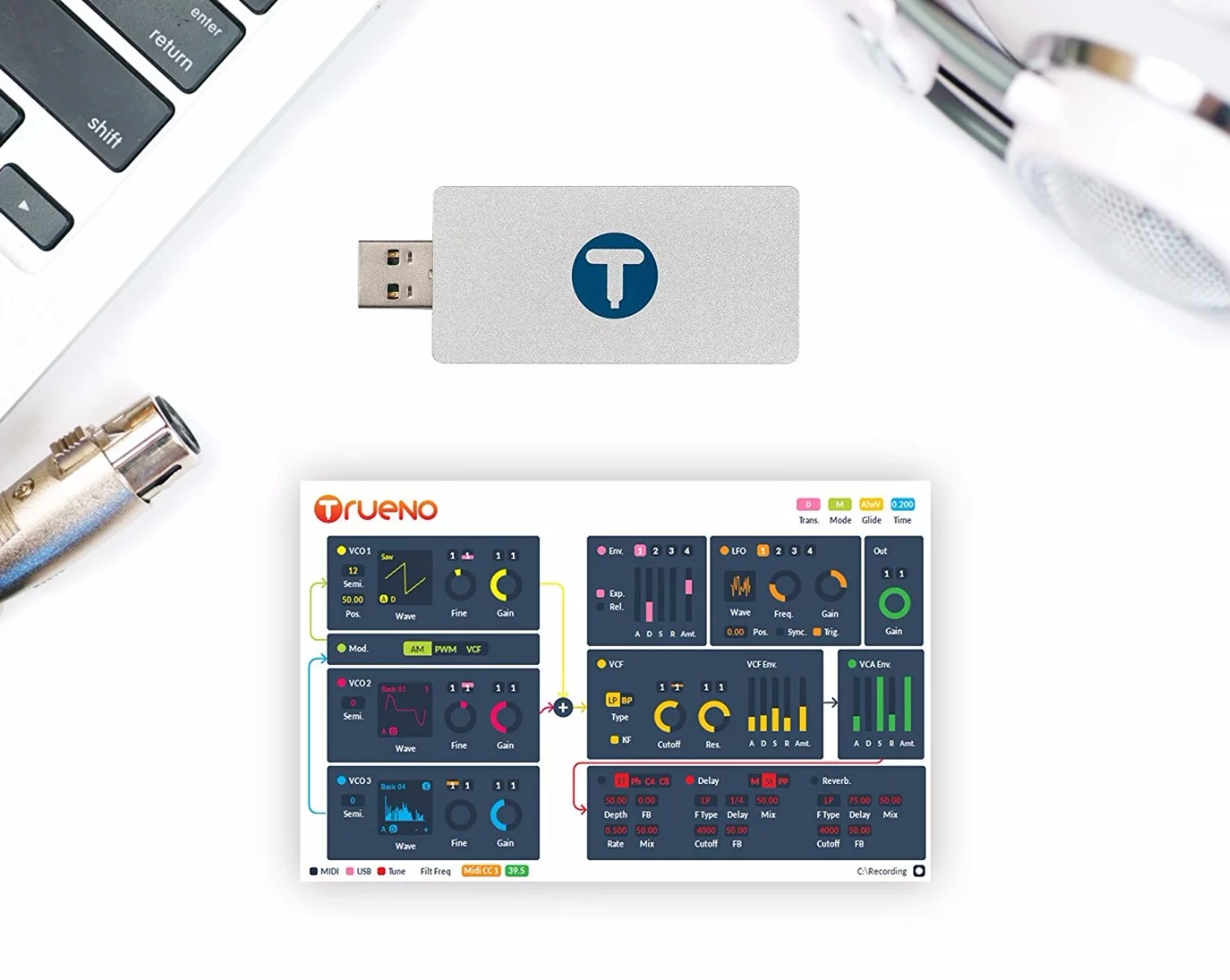 WS Audio ditches synth bulk and patch cable connections for an analog synthesizer in a USB stick