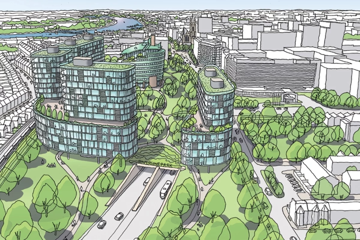 Proposals have been unveiled that would see roads in London covered to make room for development and green space above ground