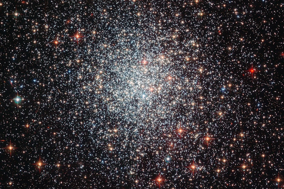 With current methods, it's much easier to determine the ages of stars in clusters, such as NGC 1783, as pictured here by the Hubble Space Telescope