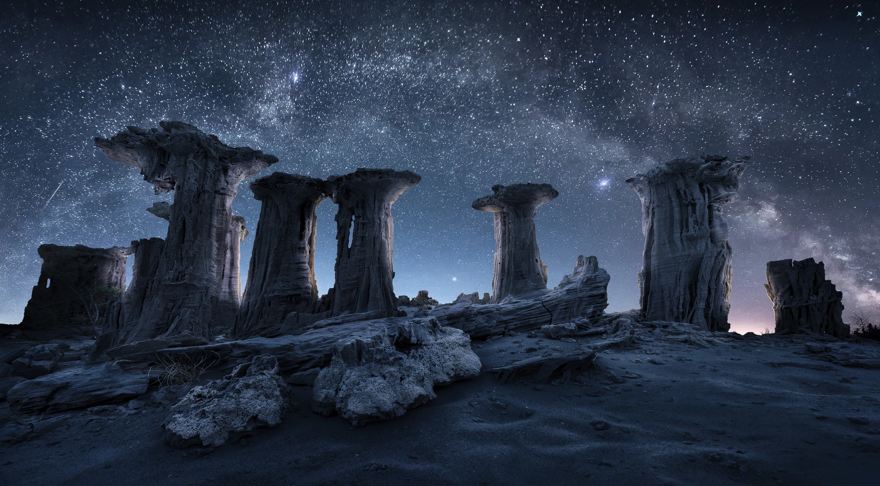 Top 100. Primeval Arch and Columns. Mono Lake, Lee Vining, California, USA