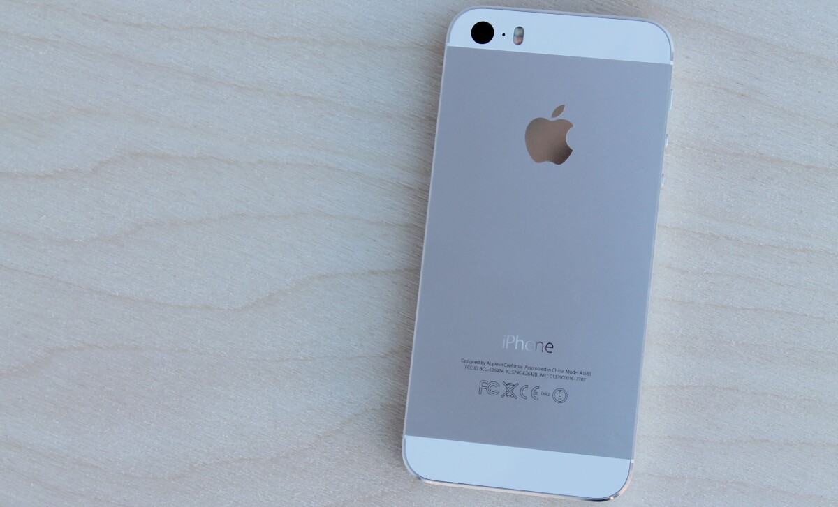 The back of the iPhone 5s