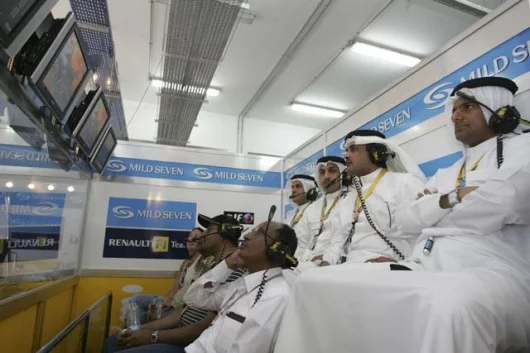 Honoured guests enjoy the hospitality of Renault during the weekend