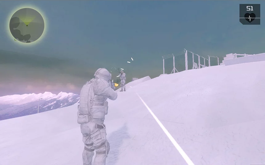 The number of enemies in the games increases as a user's heart-rate gets higher