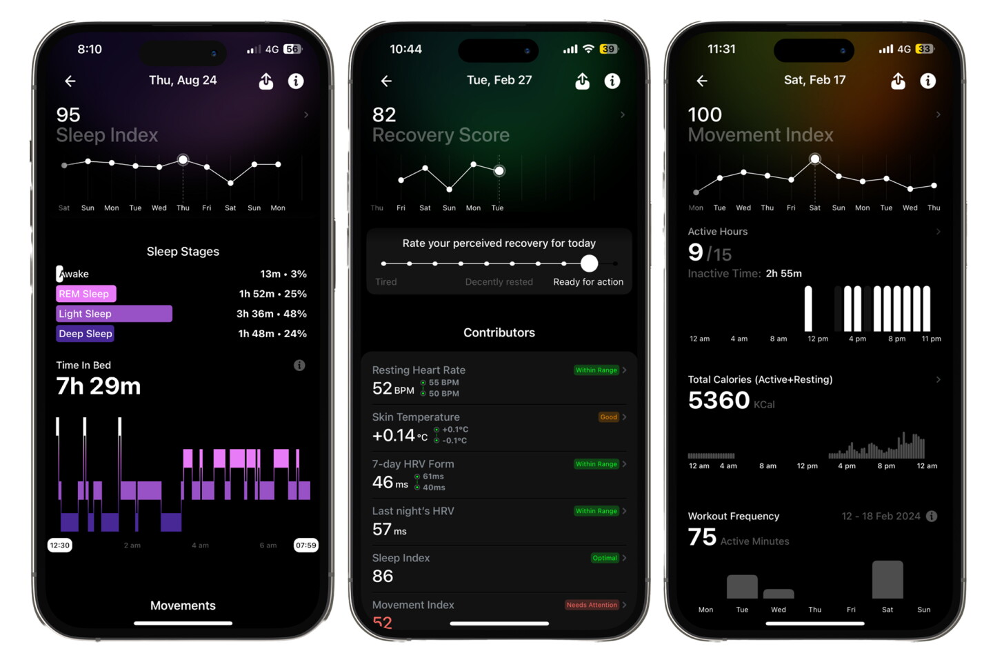 User interface screens for some of the PowerPlugs apps