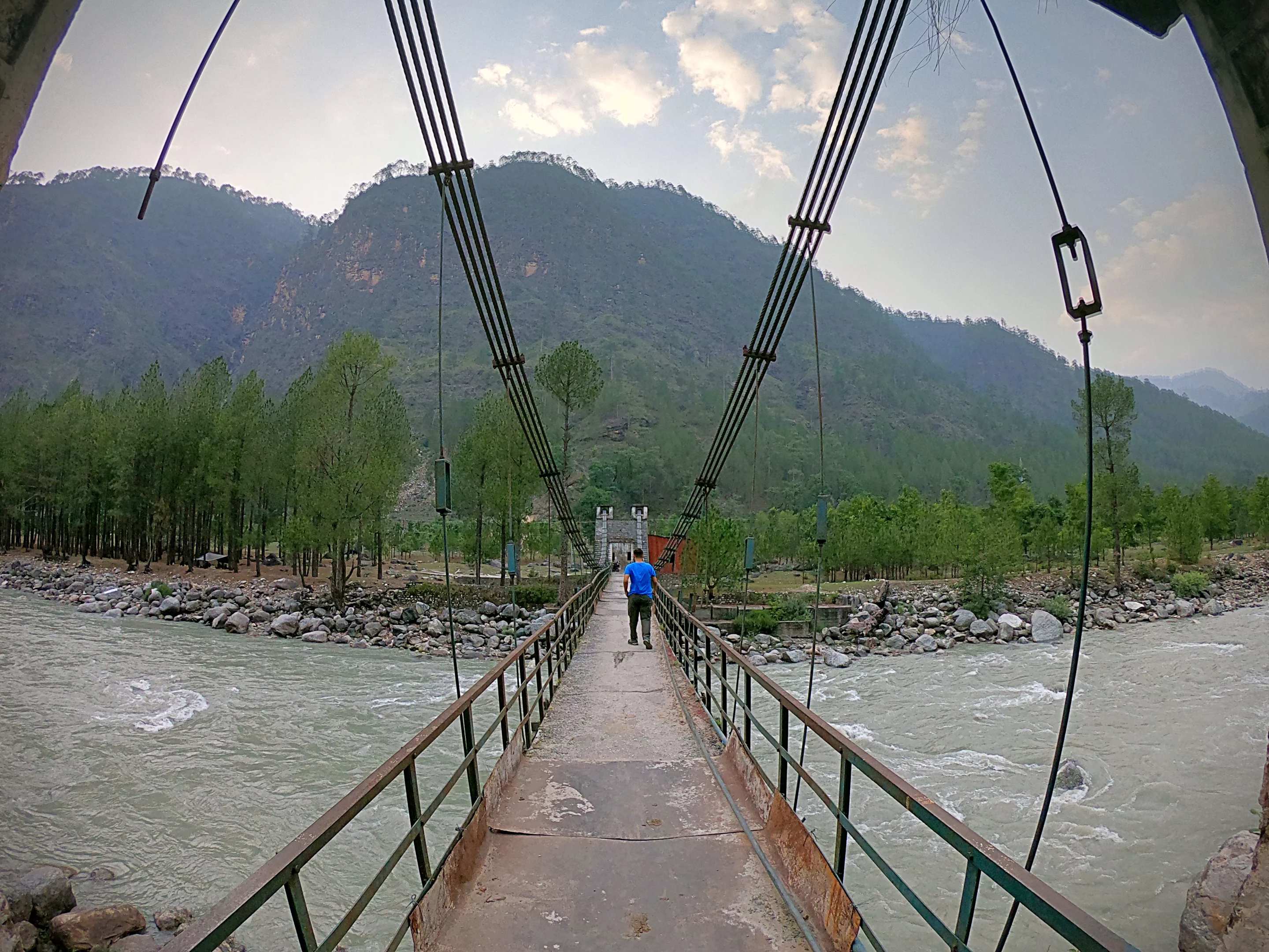 Tall, long, extremely timid suspension bridges are aplenty in the Himalayan region