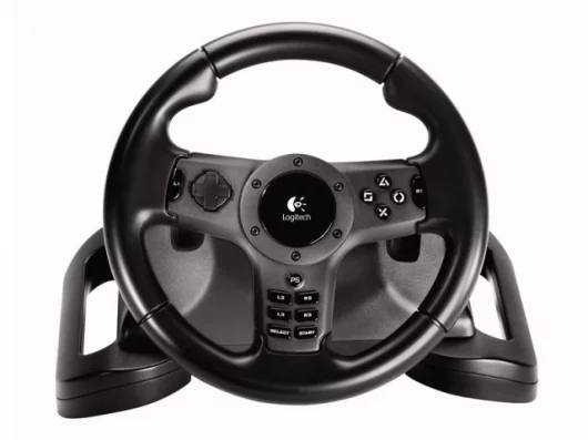 The Logitech Driving Force Wireless force feedback wheel