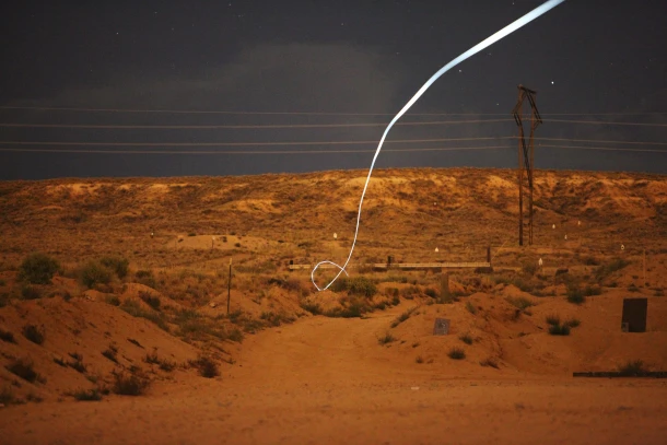 The self-guided bullet developed by Sandia National Laboratories has been fitted with an LED, to check if the embedded battery and control electronics can survive the flight