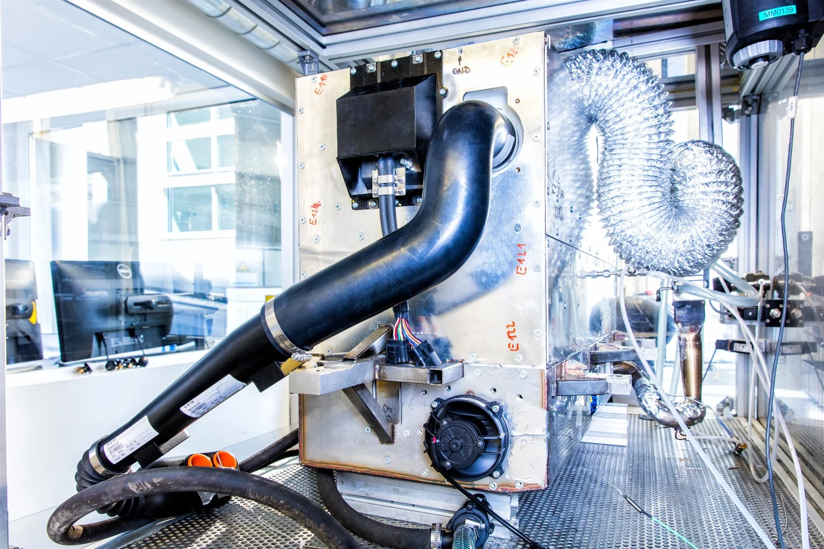 The test bed being used for Nissan's solid oxide fuel cell