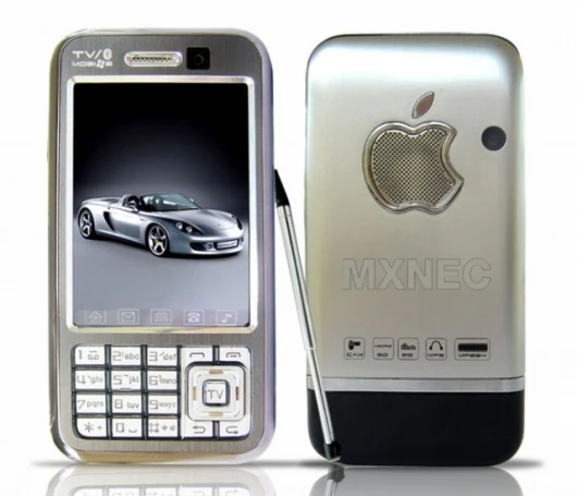 MXNEC's M-222 with Apple shaped speaker on back