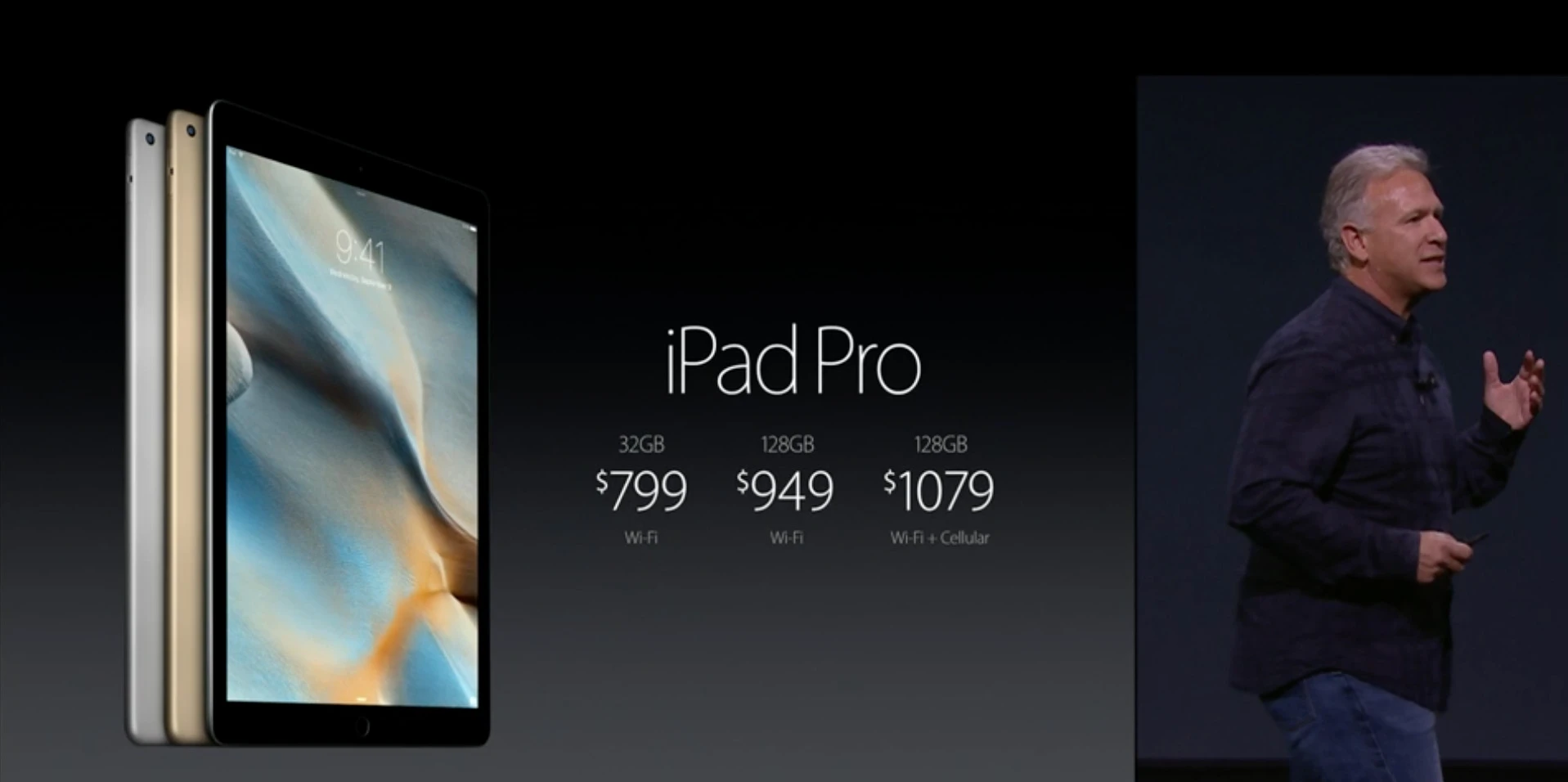 Pricing tiers for the new iPad Pro, which launches in November